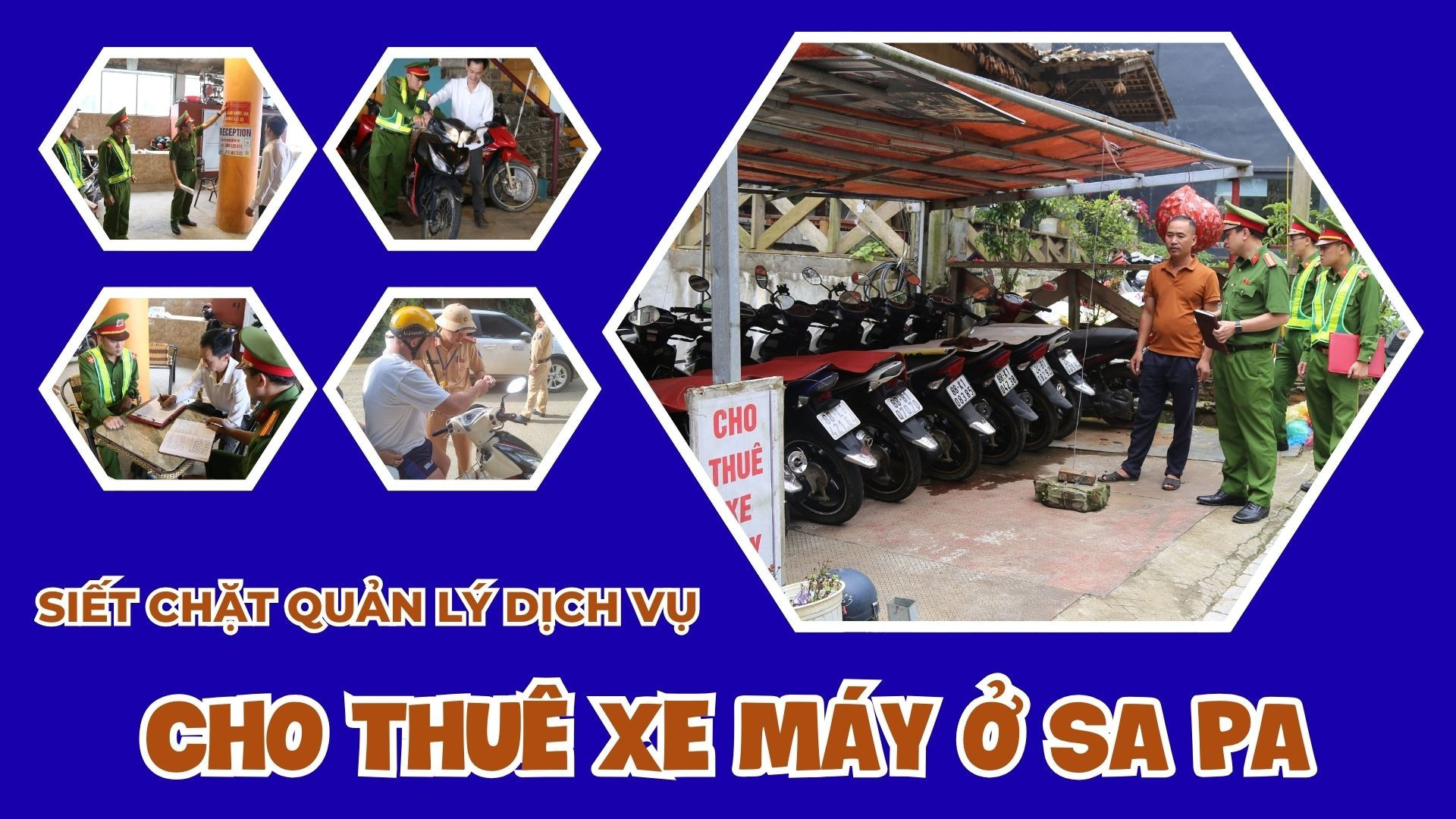 Siết chặt quản lý dịch vụ cho thuê xe máy ở Sa Pa