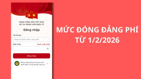 Mức đóng đảng phí từ năm 2026