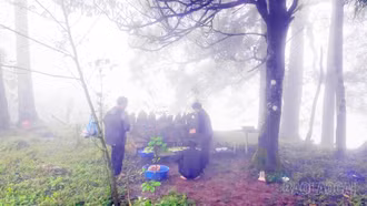 [Ảnh] Người Hà Nhì cúng rừng Mu Thu Do cầu mùa màng bội thu