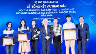 Lào Cai có 3 học sinh đoạt giải trong cuộc thi "Sáng kiến bảo đảm trật tự trường học về phòng ngừa bạo lực và lao động trẻ em" cấp quốc gia năm 2024