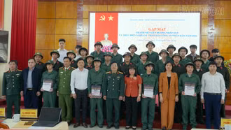 Hội đồng Nghĩa vụ quân sự phường Nam Cường gặp mặt 32 tân binh 