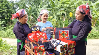 Sắc màu thổ cẩm dưới chân núi Gia Lan