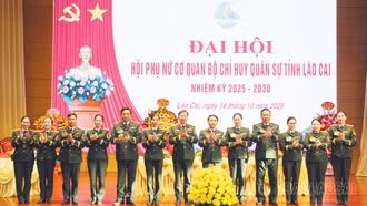 Đại hội Hội Phụ nữ cơ quan Bộ CHQS tỉnh Lào Cai nhiệm kỳ 2025 - 2030