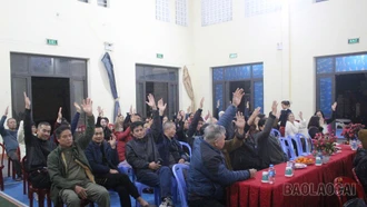 Phường Lào Cai lấy ý kiến nhận xét và tín nhiệm của cử tri đối với người ứng cử đại biểu Quốc hội