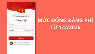Mức đóng đảng phí từ năm 2026