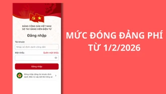 Mức đóng đảng phí từ năm 2026