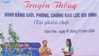 Truyền thông về bình đẳng giới, phòng chống bạo lực gia đình tại chợ phiên Nghĩa Đô, Vĩnh Yên