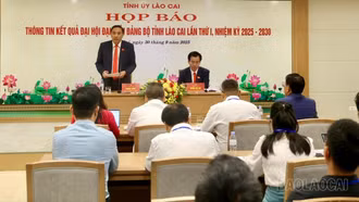 Họp báo thông tin kết quả Đại hội đại biểu Đảng bộ tỉnh Lào Cai lần thứ I, nhiệm kỳ 2025 - 2030