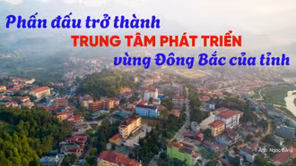 Phấn đấu trở thành trung tâm phát triển vùng Đông Bắc của tỉnh