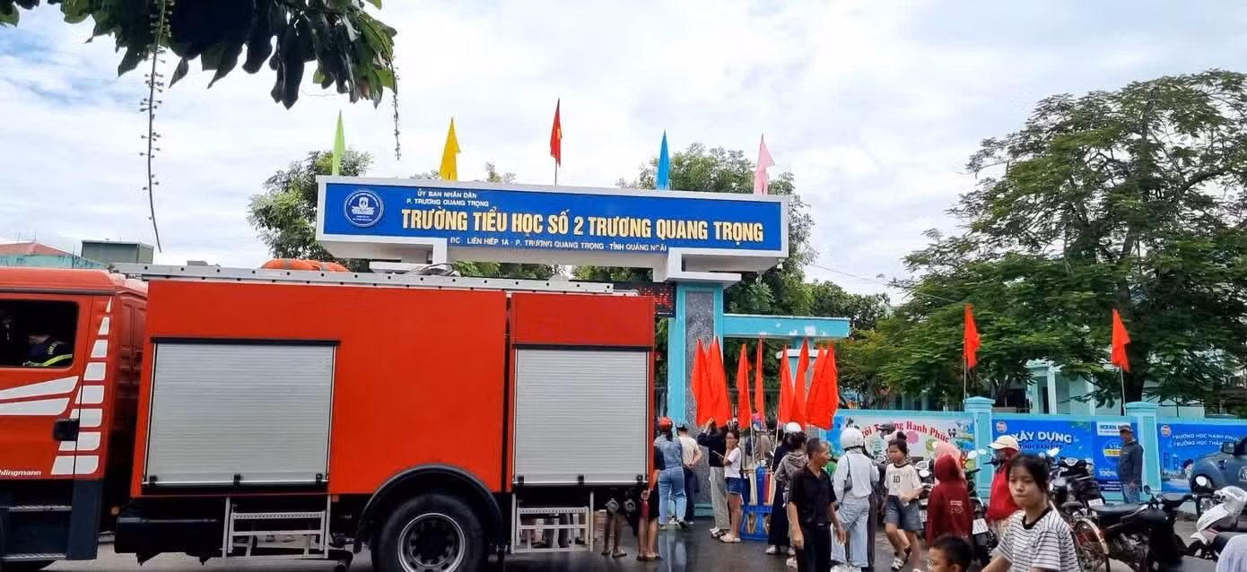 Trường Tiểu học Trương Quang Trọng (phường Trương Quang Trọng, tỉnh Quảng Ngãi), nơi xảy ra sự việc.