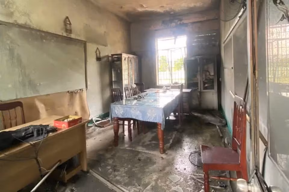 Hiện trường vụ cháy.