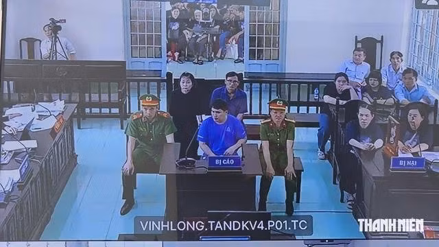 Bị cáo Nguyễn Văn Bảo Trung tại tòa.