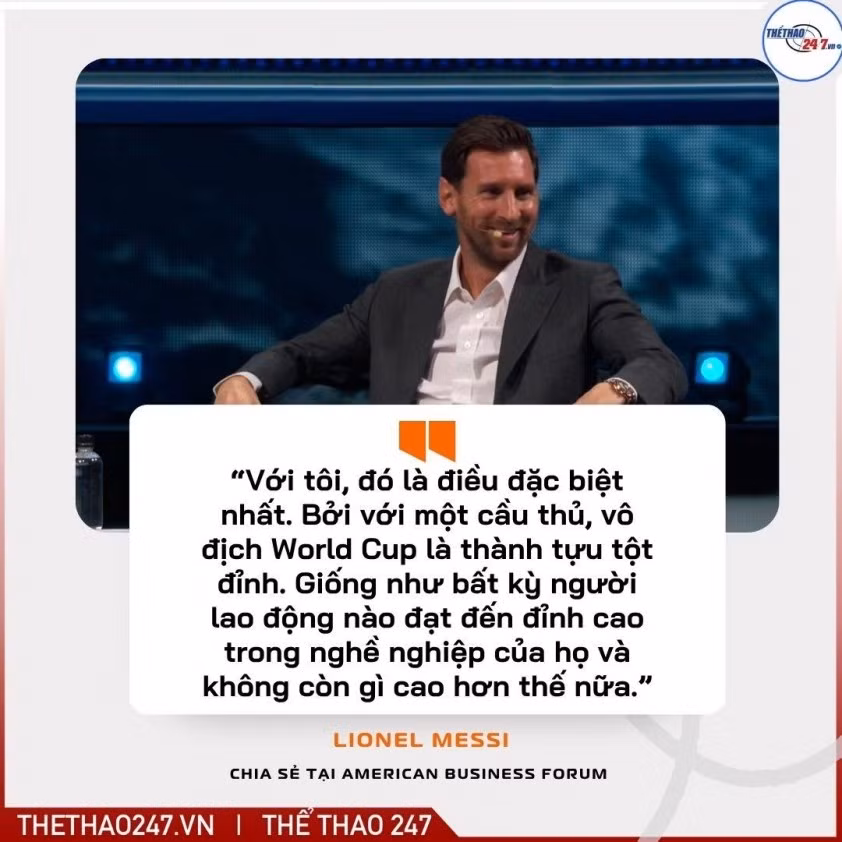 Thông điệp mới nhất của Messi về World Cup.
