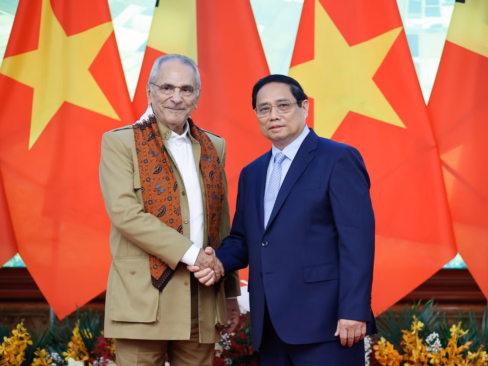 Thủ tướng Phạm Minh Chính tiếp Tổng thống Timor Leste Jose Ramos-Horta tại Hà Nội (tháng 8-2024).
