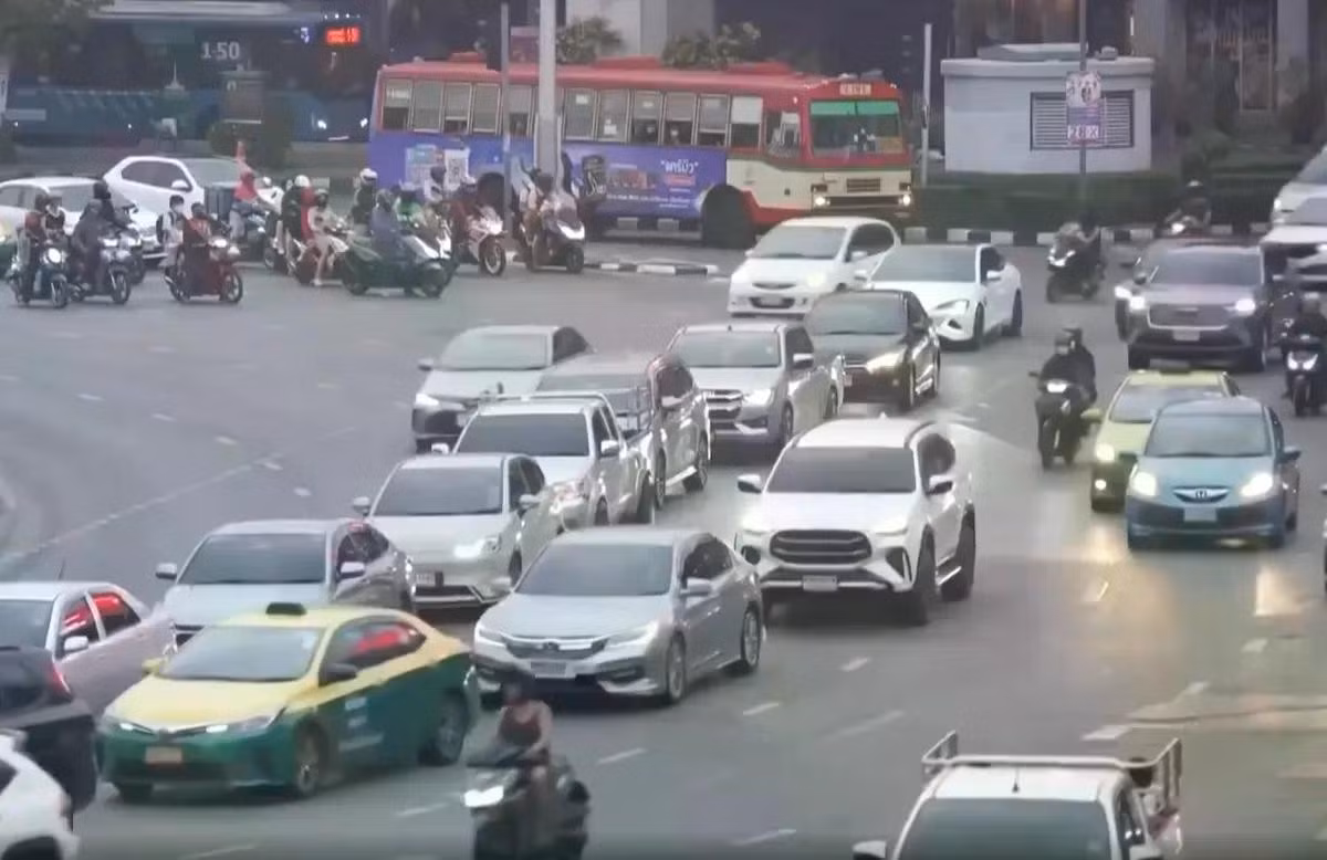 Đường phố tại Bangkok, Thái Lan (Ảnh chụp màn hình).