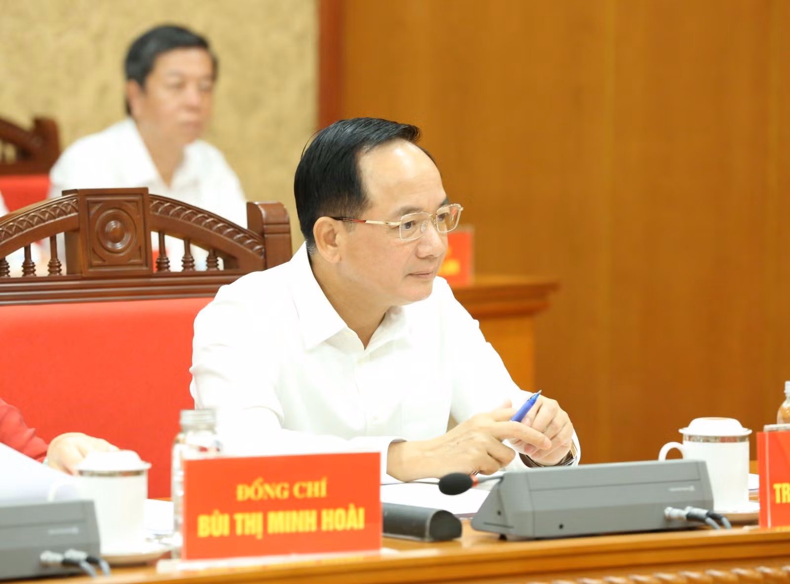 Đồng chí Trịnh Văn Quyết, Ủy viên Bộ Chính trị, Bí thư Trung ương Đảng,Trưởng Ban Tuyên giáo Trung ương tại cuộc làm việc.
