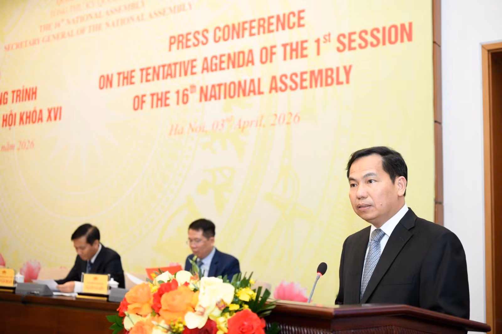 Tổng Thư ký Quốc hội, Chủ nhiệm Văn phòng Quốc hội Lê Quang Mạnh thông tin về dự kiến chương trình Kỳ họp thứ Nhất, Quốc hội khóa XVI.