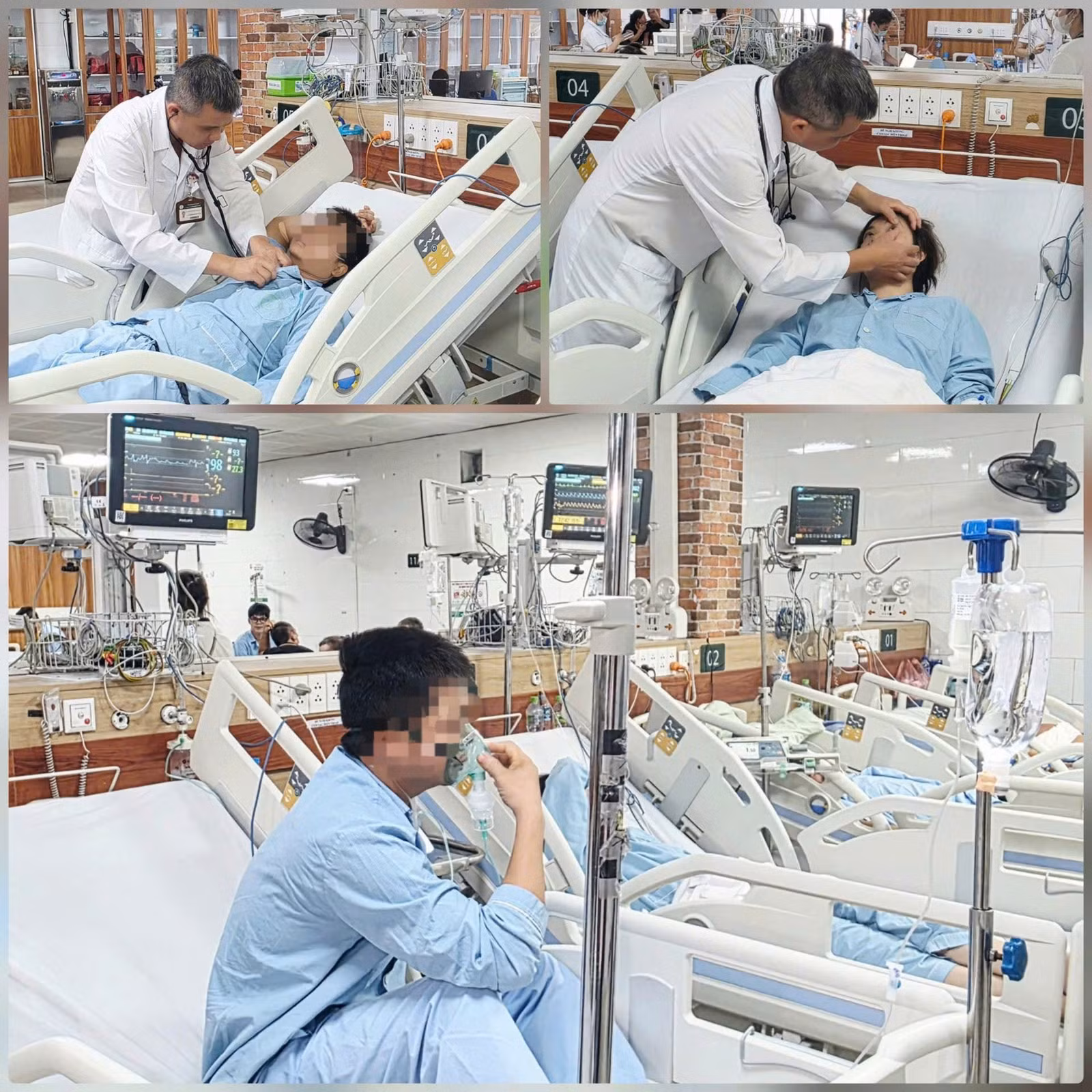 Các bệnh nhân đang được theo dõi sát để điều trị kịp thời tại Trung tâm Chống độc. Ảnh: Nguyên Hà.
