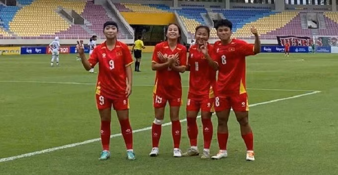 Niềm vui chiến thắng của U16 nữ Việt Nam
