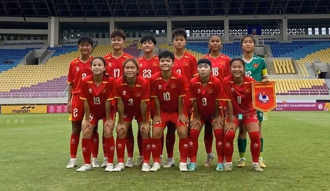 Đội hình xuất phát của U16 nữ Việt Nam