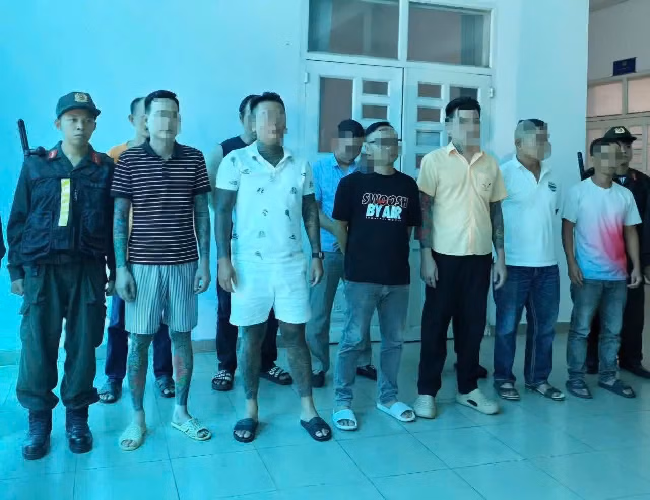 Các đối tượng bị bắt giữ.