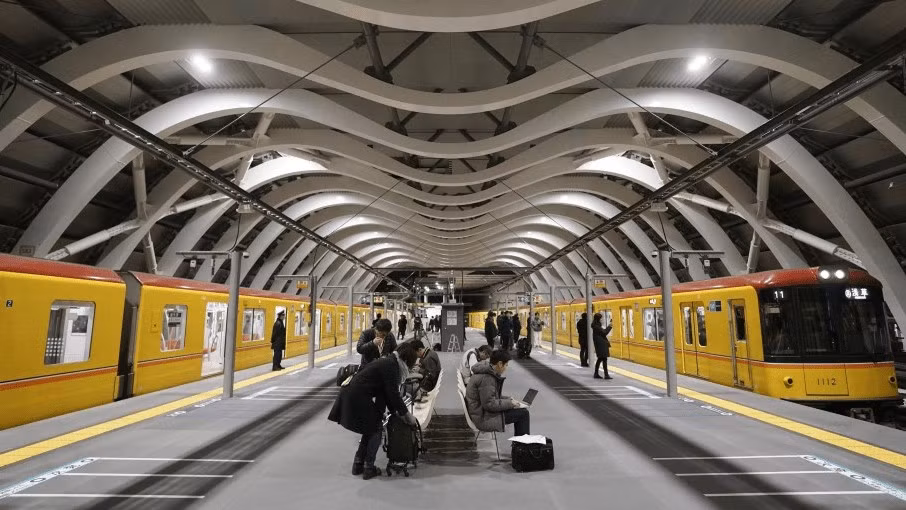 Ga tàu điện ngầm Shibuya ở thành phố Tokyo.