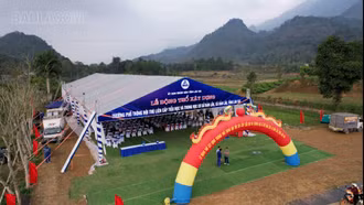 Ngày 19/3, Lào Cai động thổ xây dựng Trường Phổ thông nội trú liên cấp tiểu học và trung học cơ sở Bản Lầu