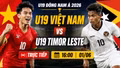 Kênh xem trực tiếp U19 Việt Nam vs Timor Leste 16h 1/6/2026