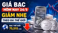 Giá bạc hôm nay 24/5: Bạc miếng Phú Quý giảm, bạc thế giới rung lắc