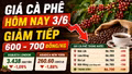 Giá cà phê hôm nay 3/6: Mất thêm 600 đồng/kg, thế giới tiếp tục giảm