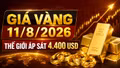 Giá vàng hôm nay 11/8: SJC, BTMC, DOJI, PNJ tăng mạnh theo vàng thế giới?