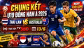 Lịch trực tiếp U19 Đông Nam Á 2026 hôm nay: Chung kết Thái Lan vs Australia