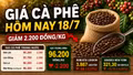 Giá cà phê hôm nay 18/7: Giảm sau hai phiên tăng