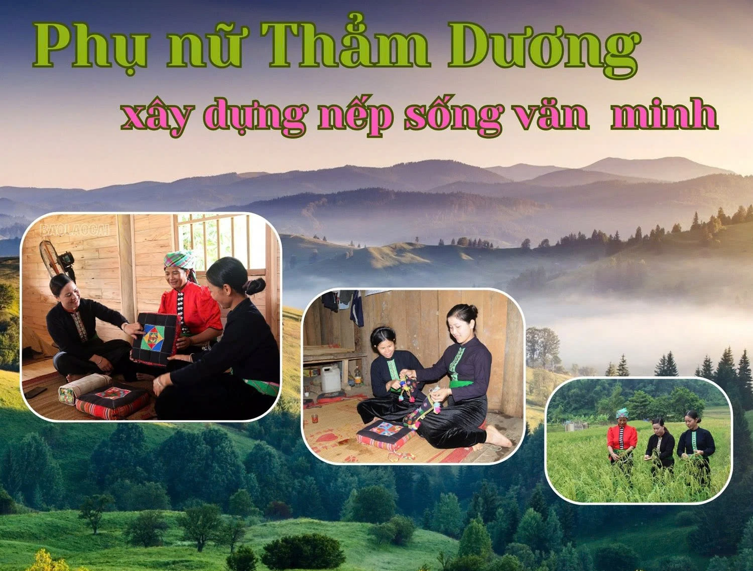 [Ảnh] Phụ nữ xã Thẳm Dương xây dựng nếp sống văn minh