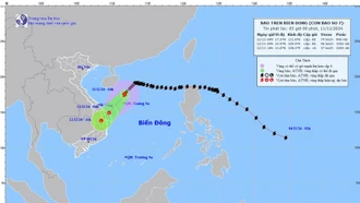 Thời tiết hôm nay (11/11): Bão số 7 có khả năng suy yếu thành thành áp thấp nhiệt đới