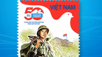Phát hành bộ tem đặc biệt kỷ niệm 50 năm Ngày Giải phóng miền Nam, thống nhất đất nước