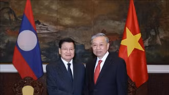 Tổng Bí thư Tô Lâm hội kiến Tổng Bí thư, Chủ tịch nước Lào Thongloun Sisoulith