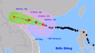 Bão số 3 giảm cấp, cách Quảng Ninh khoảng 300km