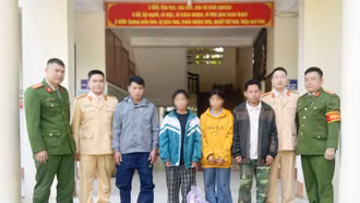Công an huyện Bảo Yên ngăn chặn thành công 2 bé gái nghe lời xúi giục bỏ nhà đi làm thuê
