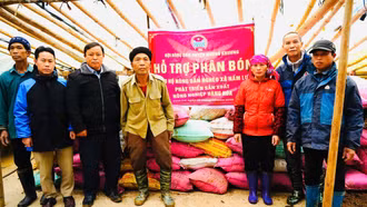 Hỗ trợ 10 tấn phân bón cho hội viên, nông dân nghèo xã Nấm Lư