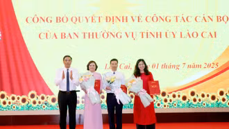 Phó Bí thư Thường trực Tỉnh ủy Hoàng Giang dự Hội nghị công bố quyết định về công tác cán bộ tại Trường Chính trị tỉnh