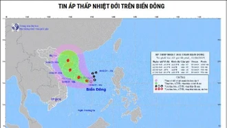 Thời tiết hôm nay (11/6): Áp thấp nhiệt đới di chuyển chậm trên Biển Đông