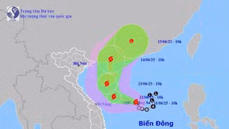 Bão số 1 di chuyển theo hướng Tây Tây Bắc, có khả năng mạnh thêm