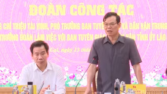 Ban Tuyên giáo và Dân vận Trung ương làm việc với Ban Tuyên giáo và Dân vận Tỉnh ủy Lào Cai