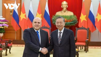 Tổng Bí thư Tô Lâm tiếp Thủ tướng Nga Mikhail Mishustin