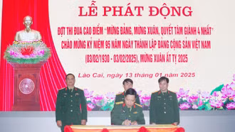 Bộ Chỉ huy Quân sự tỉnh phát động đợt thi đua cao điểm “Mừng Đảng, mừng Xuân, quyết tâm giành 4 nhất”