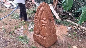 Phát hiện phù điêu tại Di tích quốc gia đặc biệt tháp Dương Long