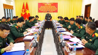 Quán triệt Nghị quyết của Đảng ủy Quân sự tỉnh về lãnh đạo nhiệm vụ quân sự, quốc phòng, biên phòng