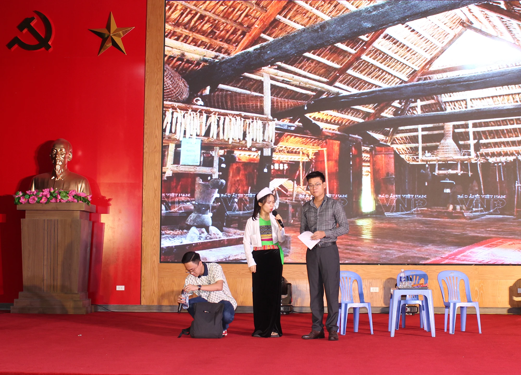 Tiểu phẩm "Cạm bẫy" do đoàn viên, thanh niên của Tỉnh đoàn Hòa Bình thể hiện.