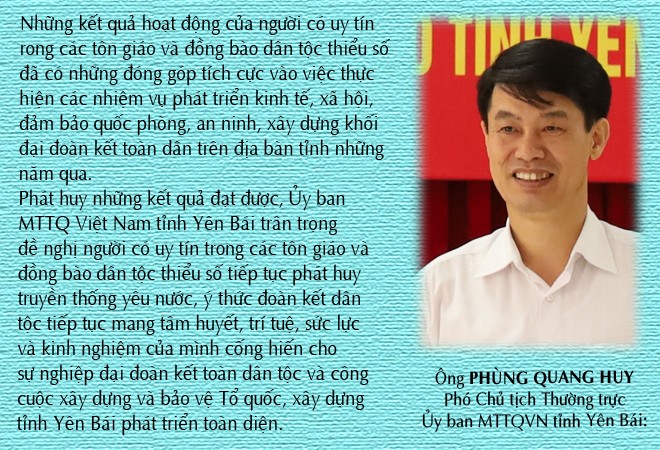 Yên Bái phát huy vai trò người có uy tín trong các tôn giáo và đồng bào dân tộc thiểu số ảnh 6